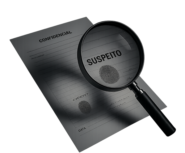 Quiz illustration with magnifying glass over a confidential file